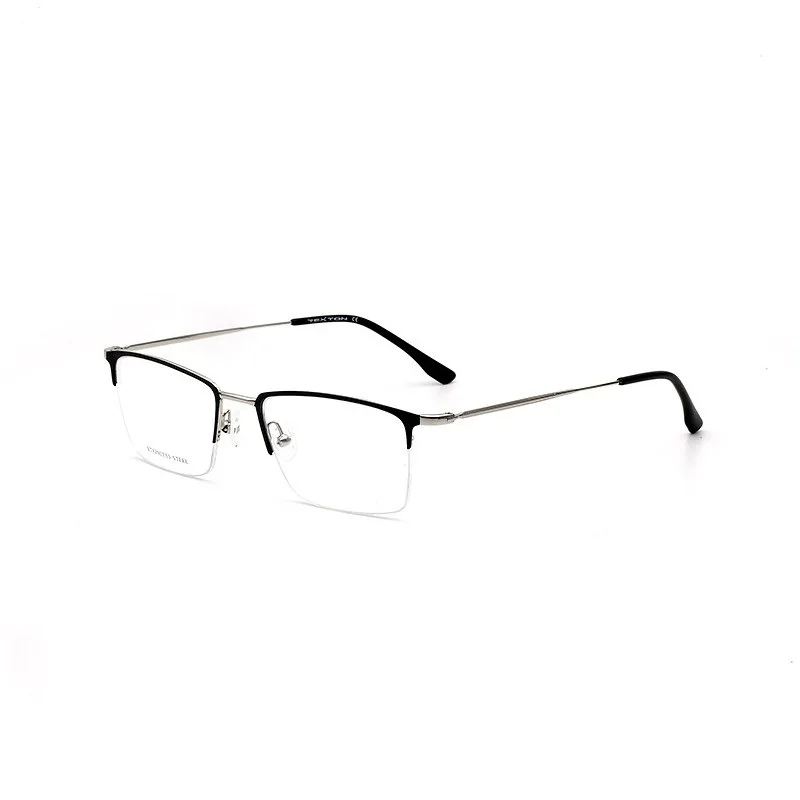 

2019 New Titanium Alloy Glasses Frame Men Semi Prescription Eyeglasses Myopia Optical Frames Ultralight Eyewear oculos de grau
