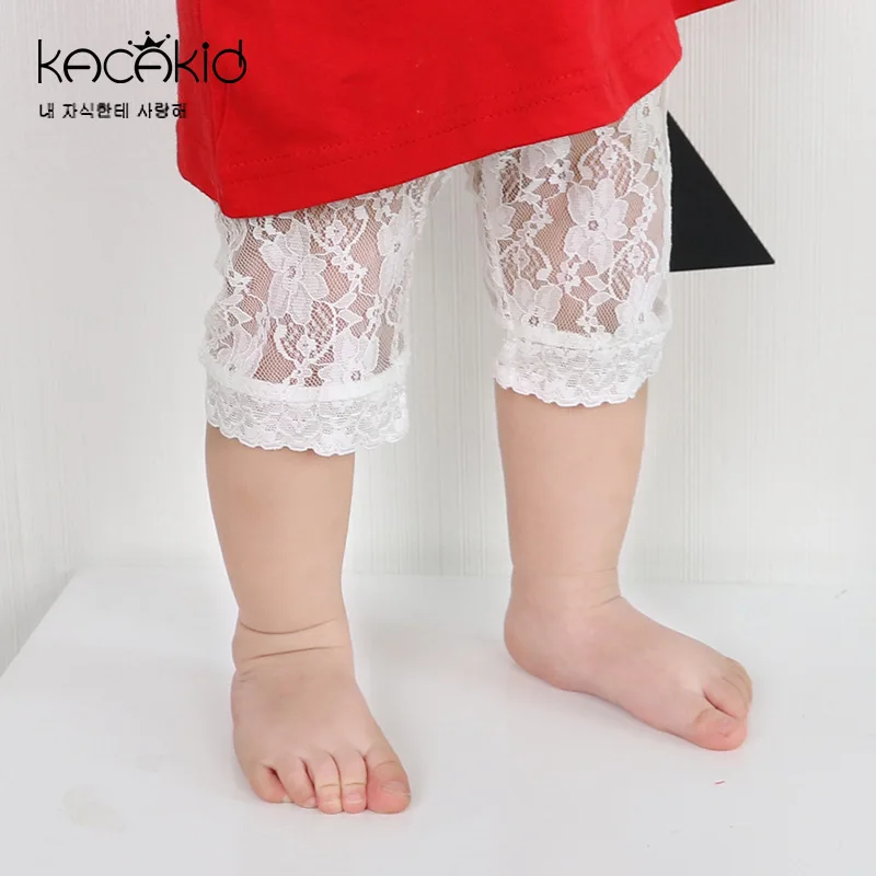 Kacakid/летние милые кружевные шорты для девочек детские леггинсы модные полые сетчатые шорты, штаны шорты с дизайном «Принцесса»