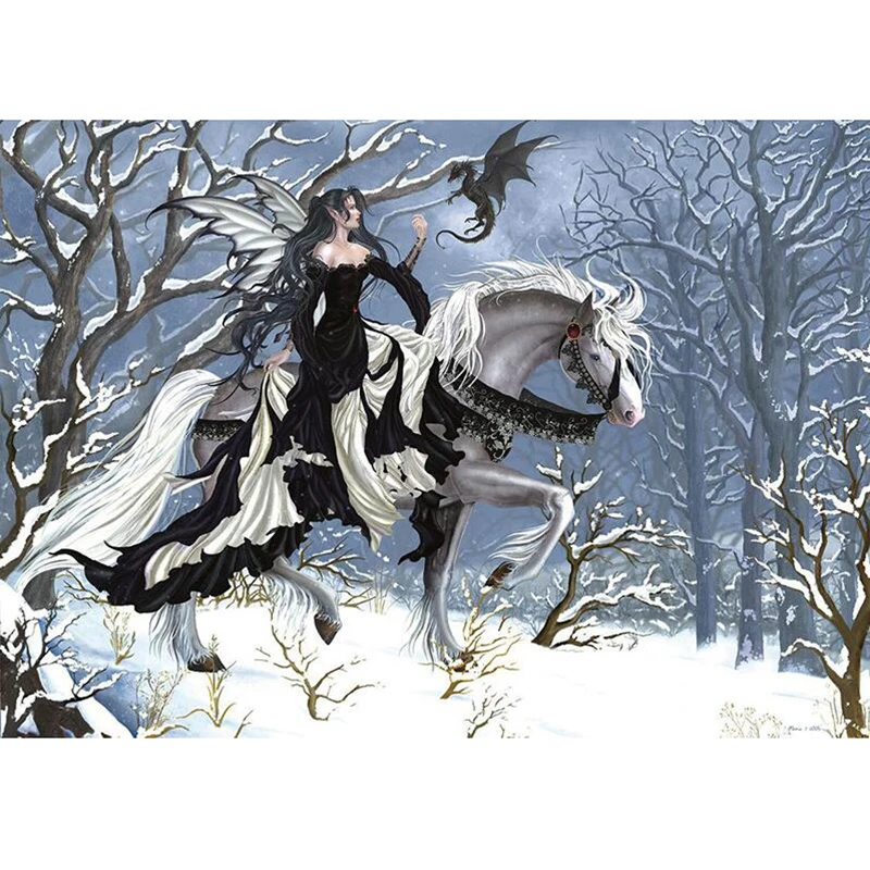 

new Full Square/Round DIY Diamond Embroidery Butterfly elf and horse 5D Diamond Painting Rhinestone Mosaic Decor z254