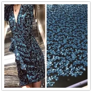 

fashionable tulle embroidery french net lace fabric Cyndi-12.339 with beads for party dress