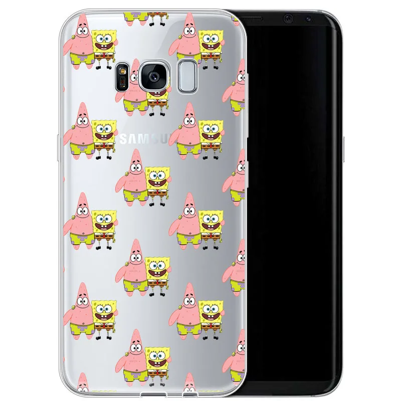 Губка Боб Квадратные Штаны ТПУ для Samsung Galaxy A3 A5 A7 J3 J5 J7 2016 2017 A9 A8 Мягкий силиконовый