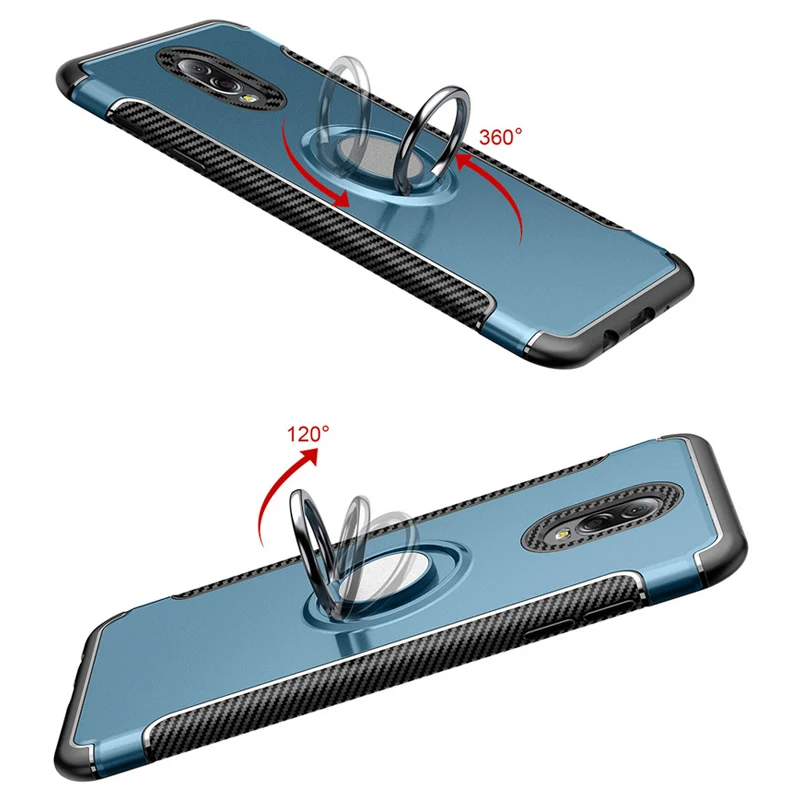 Магнитный поглощающий чехол для samsung Galaxy C7 2017 съемный жесткий с кольцом на палец
