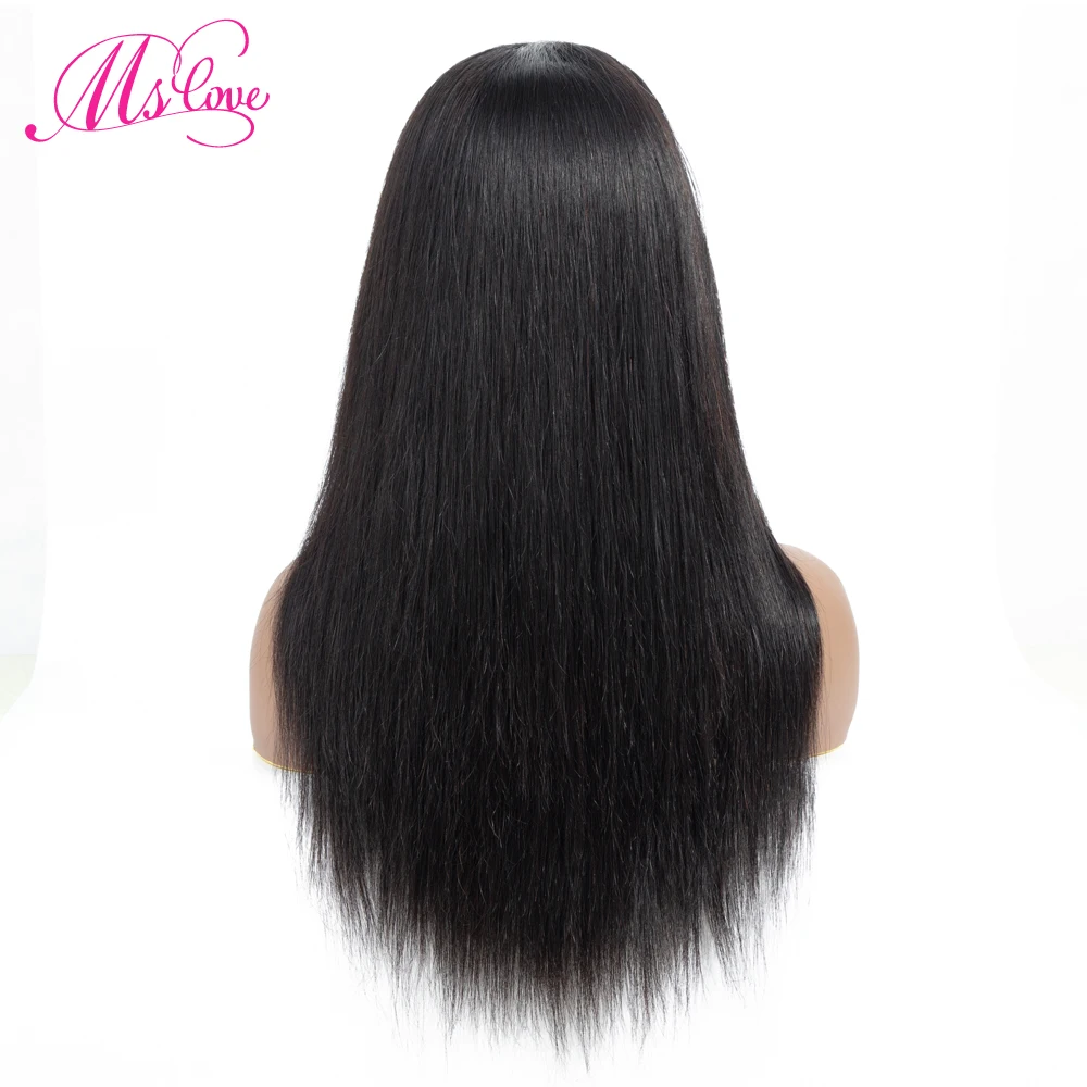 Peluca Frontal de encaje de 360 pelucas de cabello humano de encaje recto pelucas de cabello humano brasileño Pre desplumado para mujeres de 150% densidad no Remy