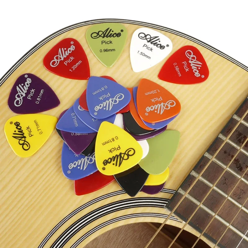 

100/24/30/40/50 Pcs Guitar Picks Alice Acoustic Electric Guitar Accessories Musical Instrument With Box Case 2018