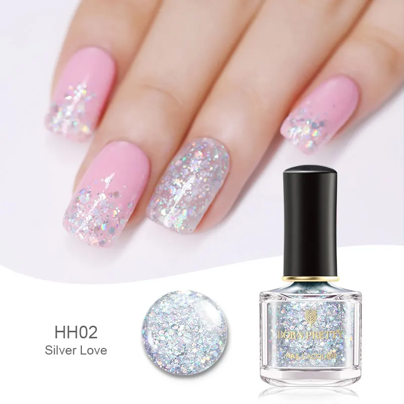 BORN PRETTY 6ml Iridescent Shiny Holographic Nail Polish Wonderworld Glitter Series Sequins Nail Art Lacquer Manicure Tools - Цвет: Color31