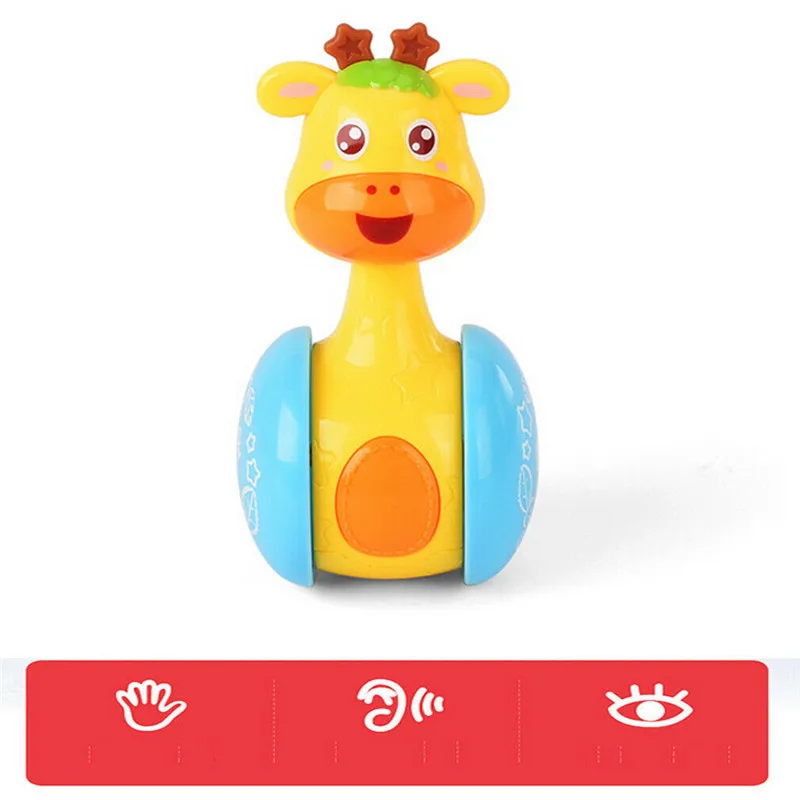 Детские Rammelaars Tumbler Pop Baby Speelgoed Zoete Bel Muziek Roly-poly Leren Onderwijs Speelgoed Geschenken Baby Speelgoed