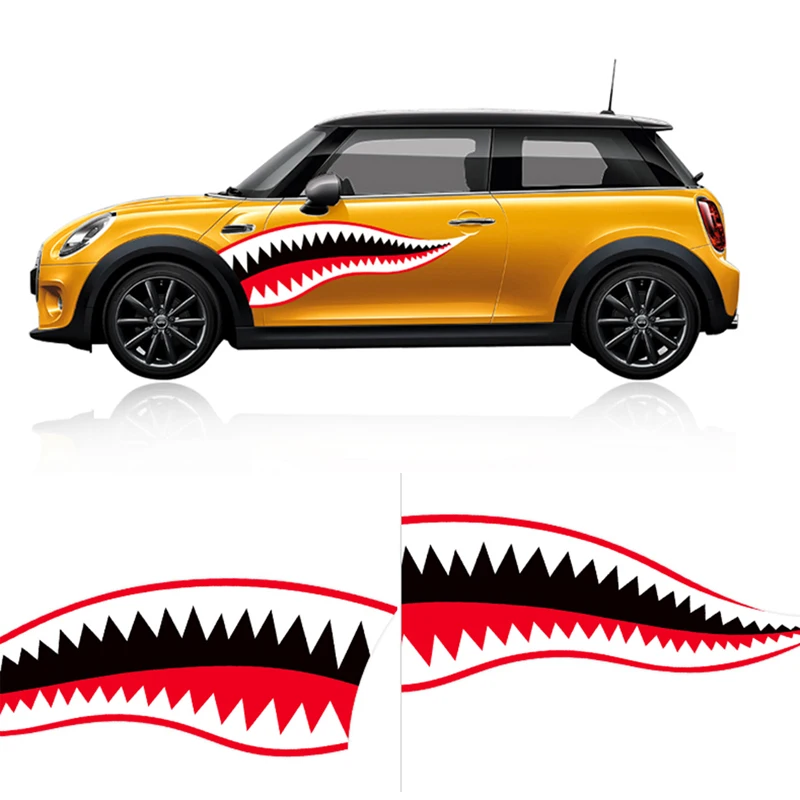 2pcs 3d Charming Fake Eyelashes Car Headlight Sticker Decal For Mini
