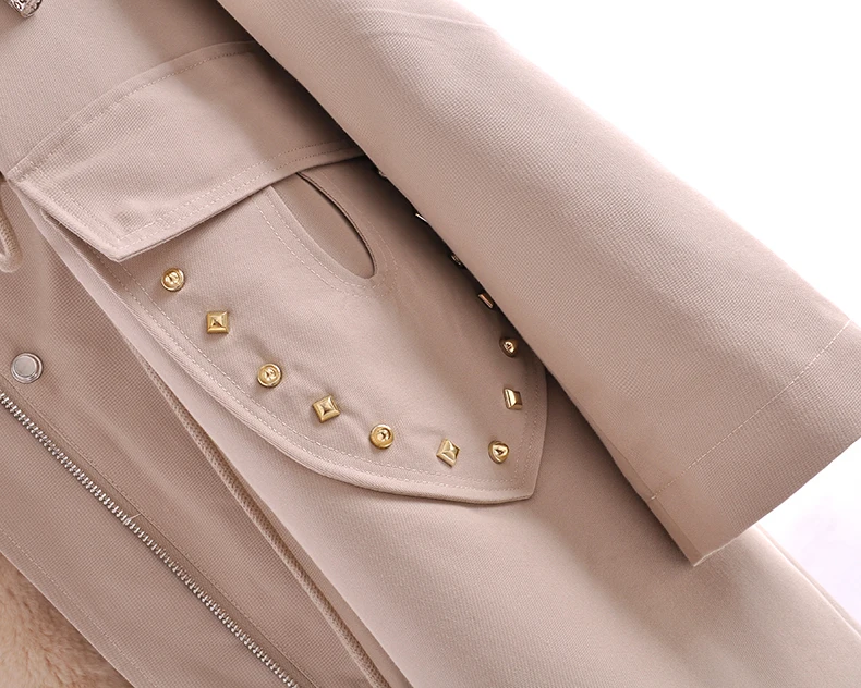 Excellent 2019 Fur Parka Real Rex Rabbit Fur Lining Removable With Big Raccoon Fur Hooded Long Sleeve 12