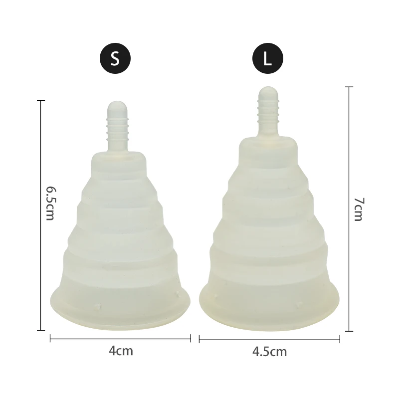 1 шт, складная менструальная чашка, медицинский класс, силиконовая женская гигиеническая менструальная чашка, многоразовая Женская менструальная чашка с коробкой
