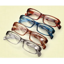 Новинка, очки для чтения, женские и мужские, пластиковая оправа, диоптрий, 1,5, 1,0, очки, часы, ультралегкие линзы из смолы, очки для дальнозоркости 4039