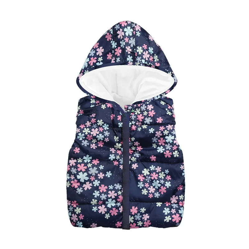 Autumn Winter Girls Vests Children's Cotton Warm Coat Baby Boy Dinosaur Hooded Waistcoat Kids Cartoon Cute Outerwear Clothing Outerwear & Coats luxury