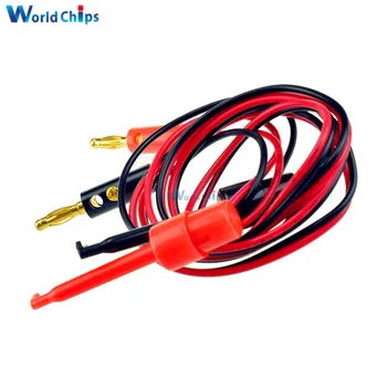 

1 Pair 4mm Banana Plug to Test Hook Clip Lead Cable Gold Plated For Multimeter Test Lead Cable Equipment Connector