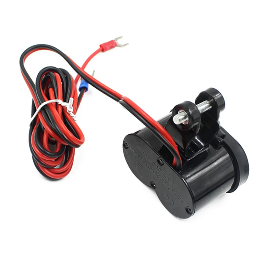 Portable Motorbike Power USB Charger Compatible FOR Phone MP3 GPS 12-24V Black