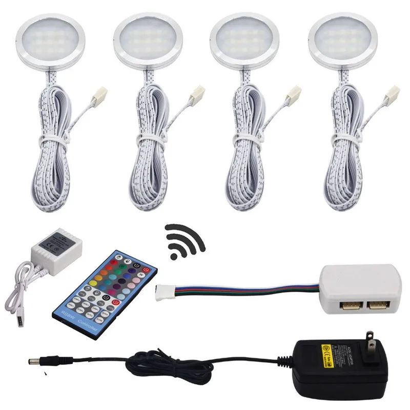 RGBW rgb+white under cabinet led lights kit 04