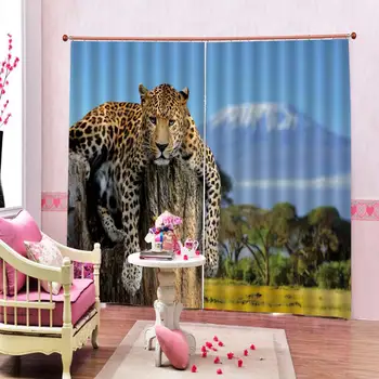 

3D Curtain Luxury Blackout Window Curtain Living Room animal tiger curtains for boy room Blackout curtain