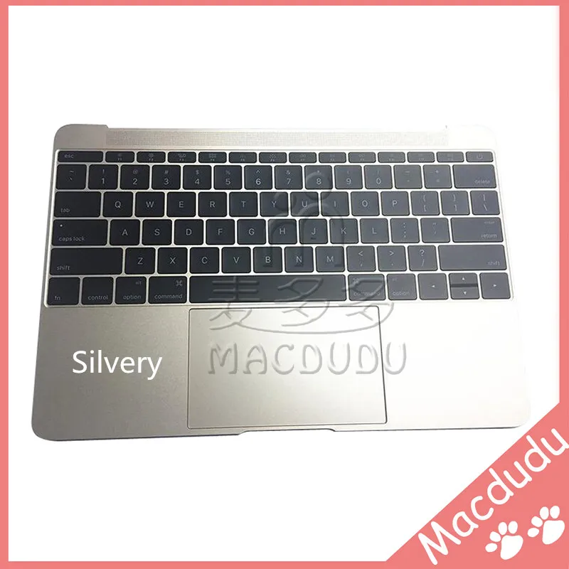Silvery Gold Gray US Keyboard TrackPad Top Case Palm Rest Assembly 604 02595 02 For MacBook