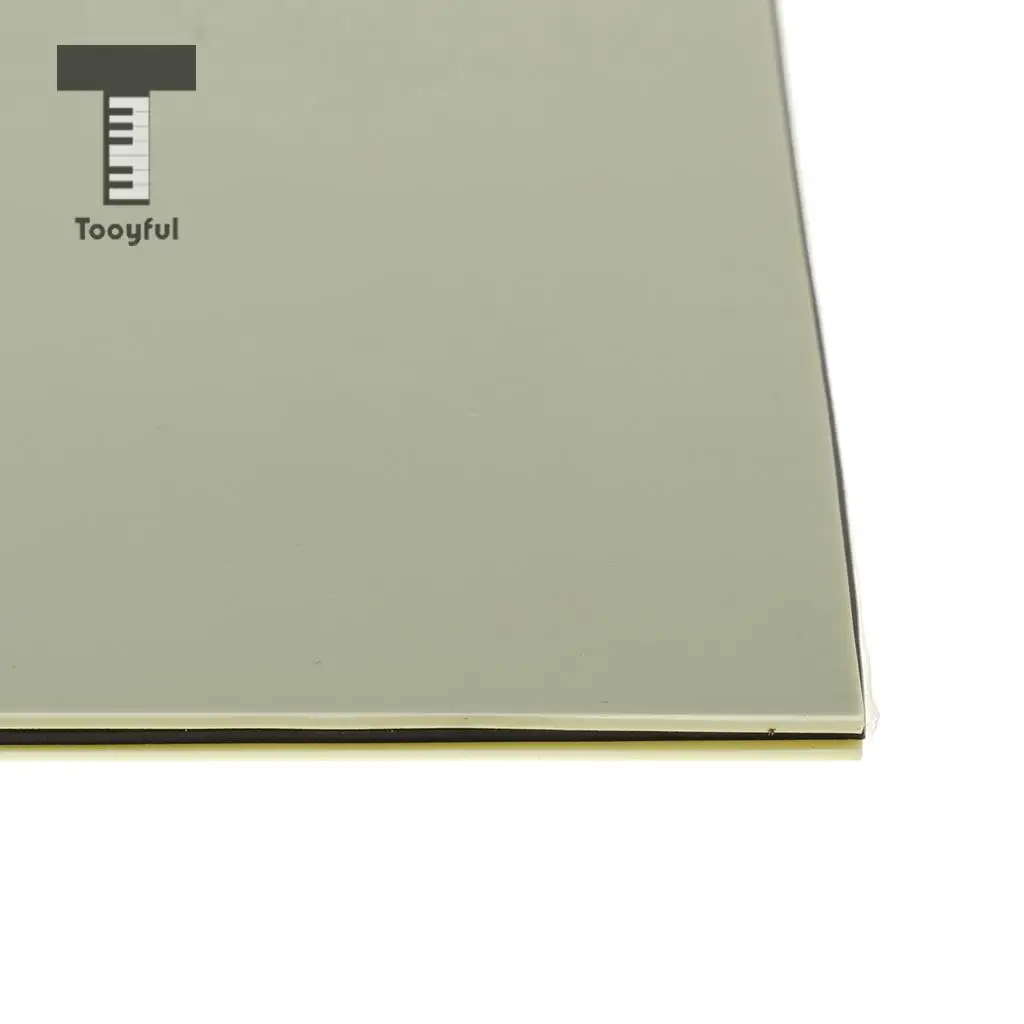 Tooyful Exquisite Plastic 3-Ply Guitars Bass Pickguard Blank Material Sheet Unfinished Scratch Plate 