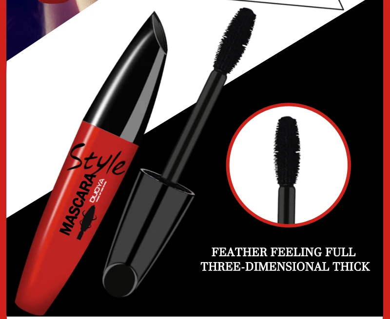 DUOYA Curling Mascara 3d Fiber Thick Black Ink For Lashes Waterproof Korea Lash Mascara Cosmetic Natural Eyes Makeup (3)