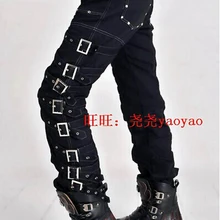 27-40! мужские новые модные повседневные сценические японские визуальные панковские брюки два способа нагрудник комбинезон певица костюмы брюки