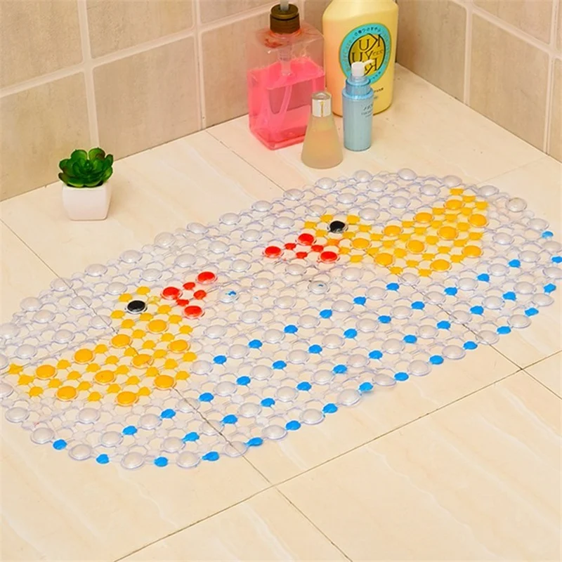 

WC Bath Tub Slip Shower Mat PVC Shower Mat Cartoon Anti Slip Mat for Bathroom Foot Massage Carpet Decor for Toilet Bathroom
