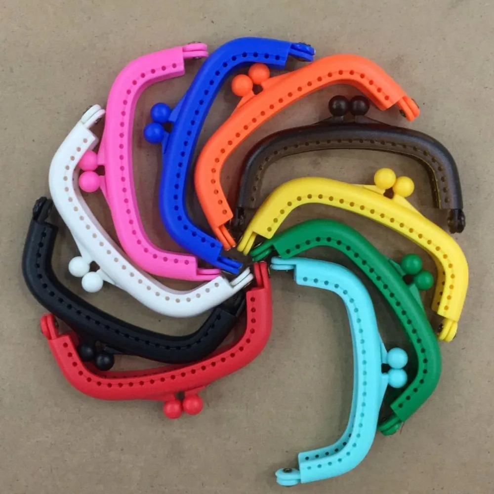 

20pcs High Quality 8.5CM Candy color resin plastic Purse Frame with hole partchwork for bag ,Mixed color wholesale ,Freeshipping