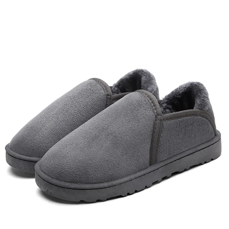 Winter Hot Sale Warm Men Cotton Slippers Shoes Big Size 36-45 Winter Wrapped Heel Home Slippers Men With Fur Mans footwear