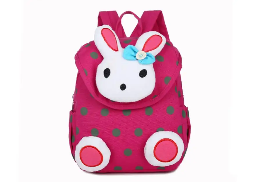 Новинка, Лидер продаж, милый 3D рюкзак с рисунком кролика в горошек для малышей, корейский мини школьный рюкзак с мягкой спинкой, детский сад