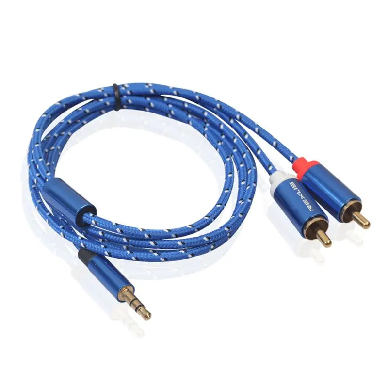 

3.5mm to 2RCA Audio Cable AUX RCA Jack DJ Amplifiers Subwoofer Home Theater Mixer DVD