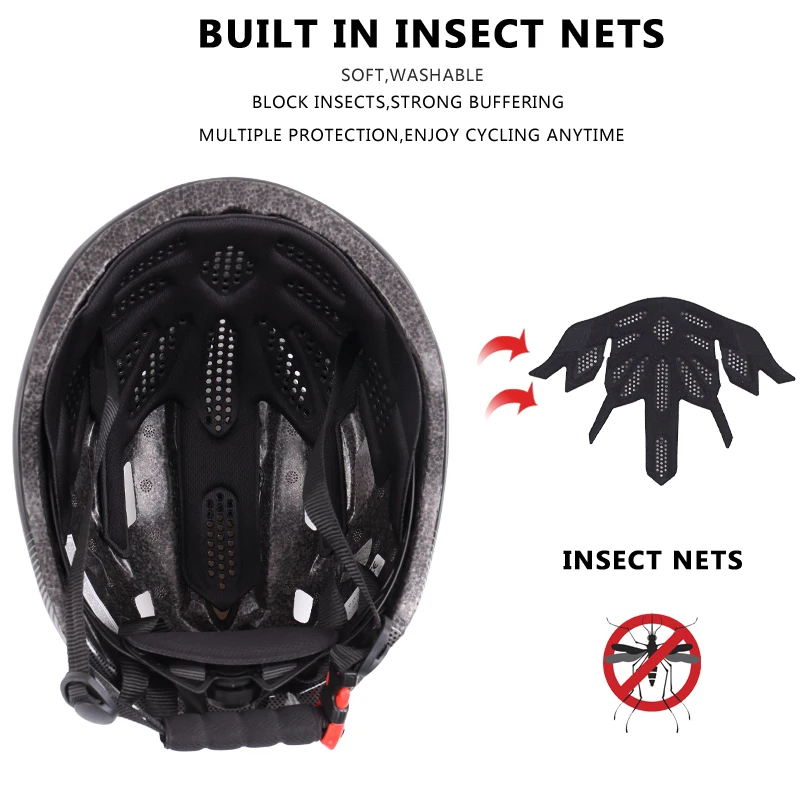 Высокое качество ветрозащитный 2 линзы интегрально-литой велосипедный шлем велосипедный шлем EPS насекомые сетка Дорога MTB велосипед шлем для человека