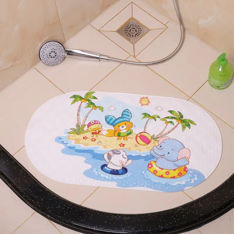 Мультфильм животных коврик для ванной комнаты Детская ванна нескользящий коврик ПВХ Ванная комната ванна для гостиницы с присоской коврик принадлежности для ванной комнаты