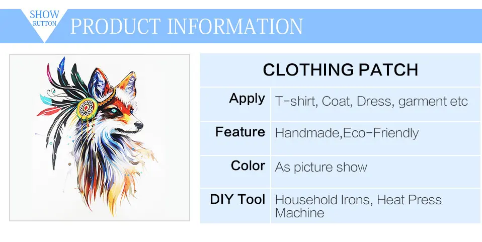 Horse Fox Patches For Clothes Heat Transfers Cartoon Iron On Patches Washable Animal Patches Stickers For Parent-childs (1)