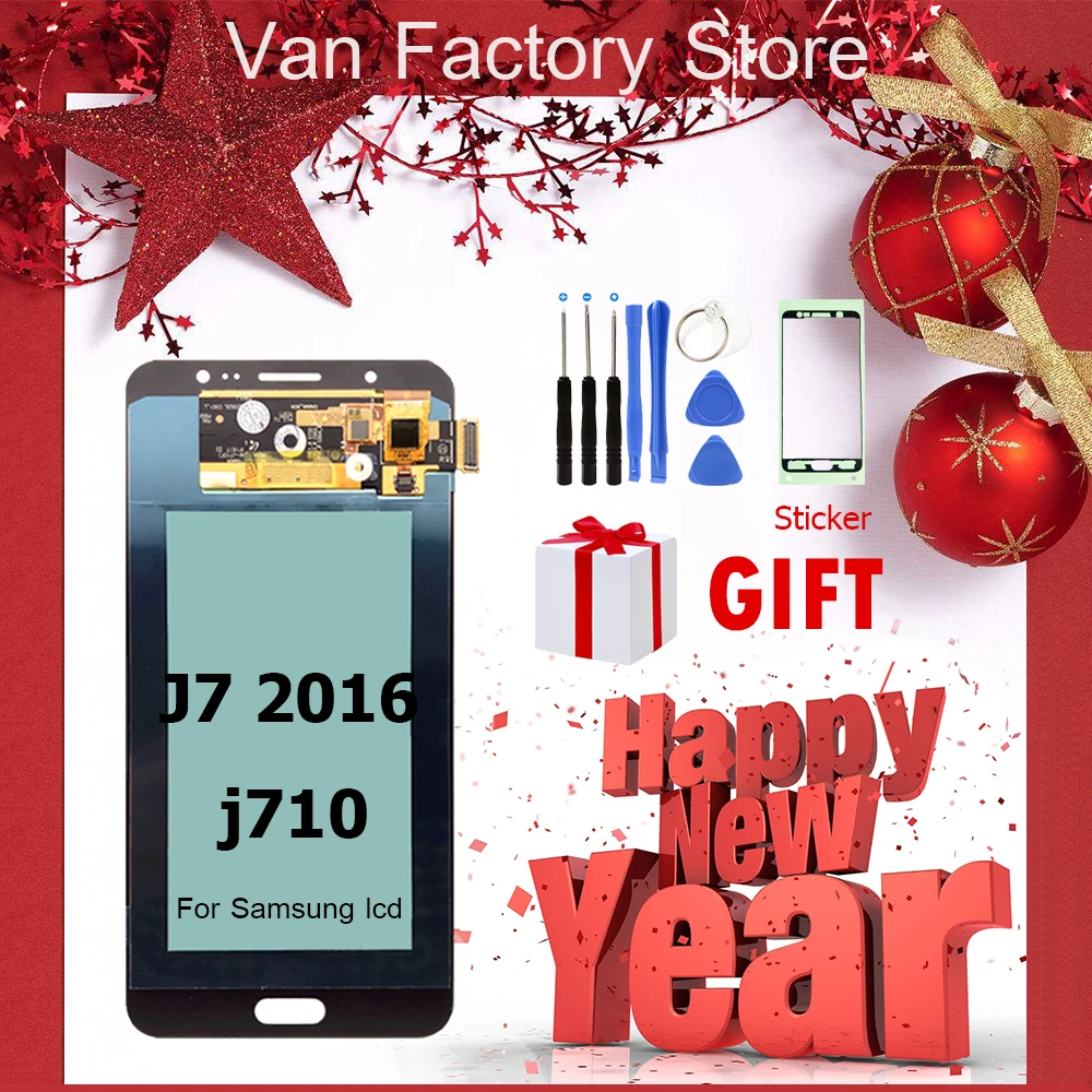 

For Samsung J7 2016 Full Lcd Display OLED TFT LCD Screen J710 J710F J710FN M J710Y TouchScreen Digitizer Assembly Replacement