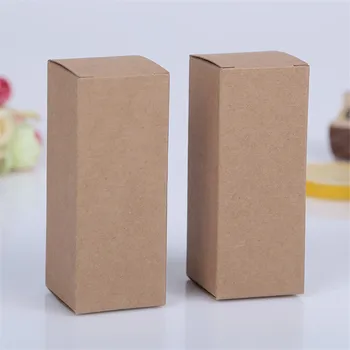 

500pcs 9 size Black white Kraft Paper cardboard box Lipstick Cosmetic Perfume Bottle Kraft Paper Box Essential Oil Packaging Box