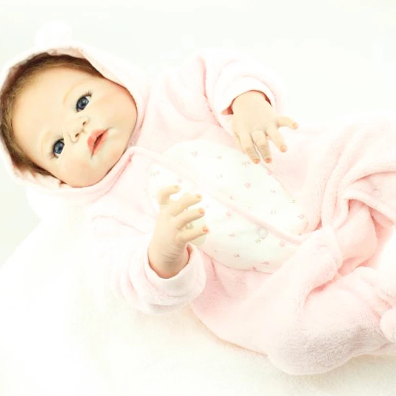 55 см силиконовый Reborn Baby Doll игрушка для новорожденной девочки малышка принцесса