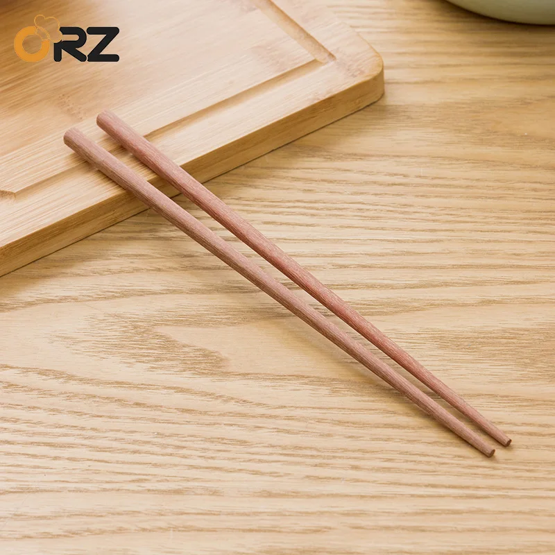 

ORZ 1 Pair Wooden Reusable Chopsticks Natural Sanders Chinese Japanese Style Chopstick For Sushi Noodle Cooking Eating