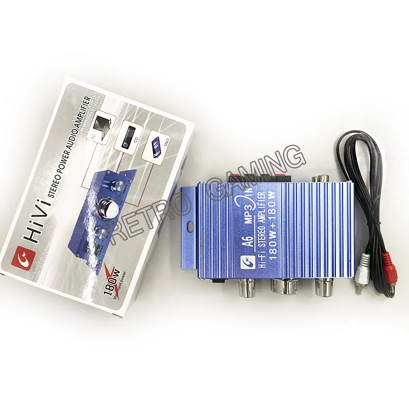 

HIVI stereo power audio amplifier 180W 12V Support DVD/MP3 Input for PC/CD/MP3/arcade cabinet Music auto arcade game machines