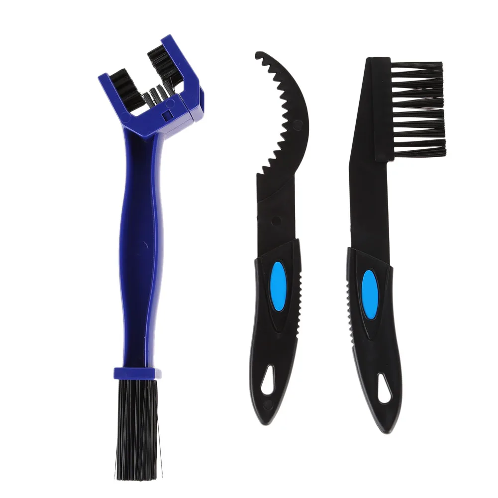 Best 3 in 1 Bicycle Chain Cleaning Brush Set Motocycle MTB Mountain Bicycle Brush Gear Grunge Cleaner Cycling Scrubber Tool