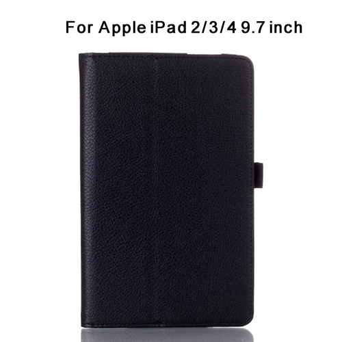 Стенд кожаный чехол для iPad Air 1 4 3 2/iPad Air 1 2 3 /i Pad 9,7/Pro 10,5 раза смарт кожаный чехол из ПУ кожи для iPad1 A1337 A1395 чехол - Цвет: For iPad 234-black