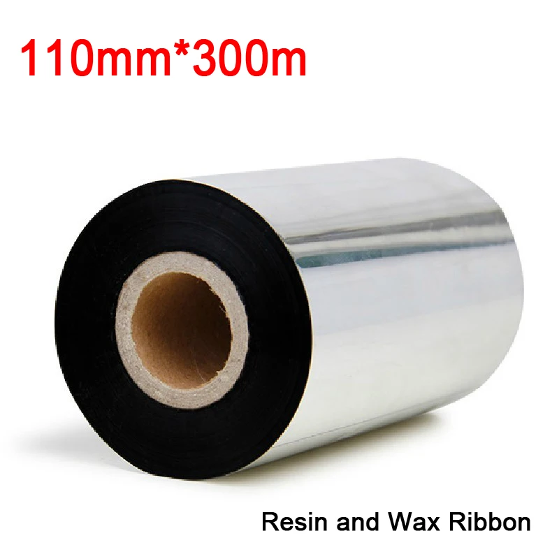 4.33 inch *984.5ft (110mm*300M) (2pcs/lot) mixture ribbon with 1'' core widely used for transfer Label & barcode printer