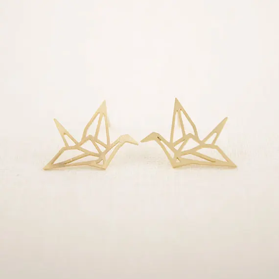 Jisensp новые модные ювелирные изделия оптом дикие оригами серьги с краном для