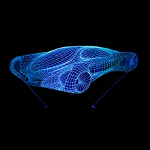 Спортивный автомобиль 3d светильник s 7 красочный сенсорный пульт 3d Подарочный светодиодный светильник с визуальным эффектом настольная лампа Новинка Led Usb 3d светильник светильники