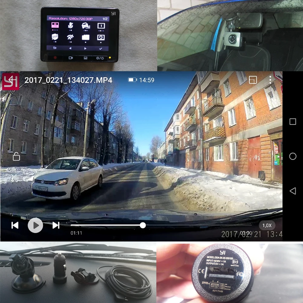 YI Smart car dvr камера 1080P 60fps 165 градусов детектор 2," g-сенсор тире камера ADAS безопасное напоминание YI Автомобильный видеорегистратор