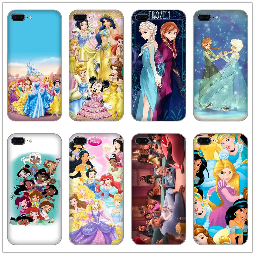 

princess Snow White Tangled Anna Elsa Soft TPU Phone back Cover Case for iphone 4 5 5s se 6 6s 8 plus 7 7 Plus X XR XS MAX shell