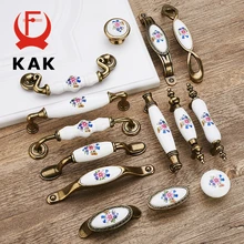 KAK Antique Bronze Ceramic Cabinet Handles Zinc Alloy Drawer Knobs Wardrobe Door Handles Morning Glory European Furniture Handle KAK Antique Bronze Ceramic Cabinet Handles Zinc Alloy Drawer Knobs Wardrobe Door Handles Morning Glory European Furniture Handle
