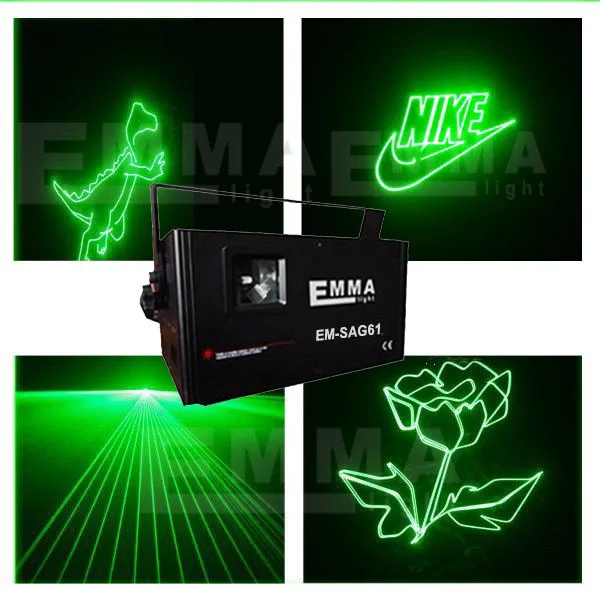 

led Animation Laser Light 1 watt green color LASER ilda 25kpps Disco Stage Lighting, free shipping
