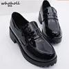 WHOHOLL Cute Lolita Girl Women Maid Boots Shoes Round Toe Leather Shoes Japanese JK High School Uniform Kawaii Anime Cosplay ► Photo 3/6