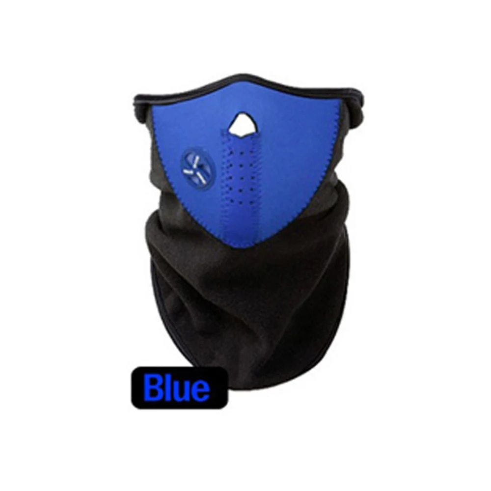 Черная велосипедная маска для лица, велосипедная мотоциклетная зимняя спортивная толстовка с капюшоном, Ветрозащитная маска для лица, головные уборы, велосипедное снаряжение - Цвет: Синий