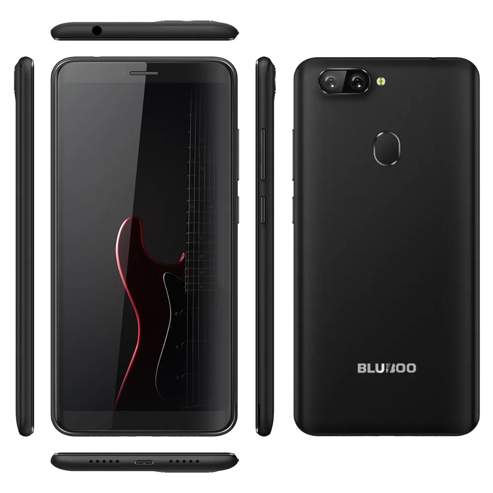 Смартфон Bluboo D6 Pro D6, Android 8,1, четырехъядерный, 5,5 дюймов, сканер отпечатков пальцев, 2 Гб ОЗУ, 16 Гб ПЗУ, две sim-карты, аккумулятор 2700 мАч, 720 P, мобильные телефоны