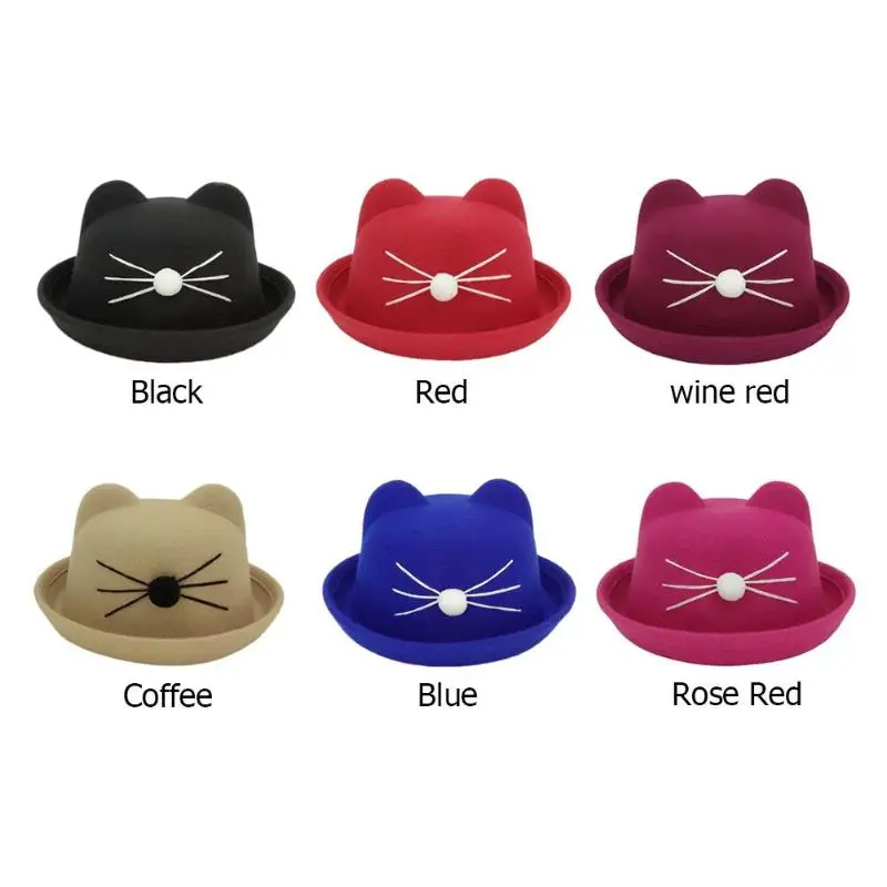 

Cute Baby Unisex Boys Girls Cat Print Sun Hats Felt Children Bucket Cap Baby Sun Hat Lovely Children Baby Sun Cat Printed Hats