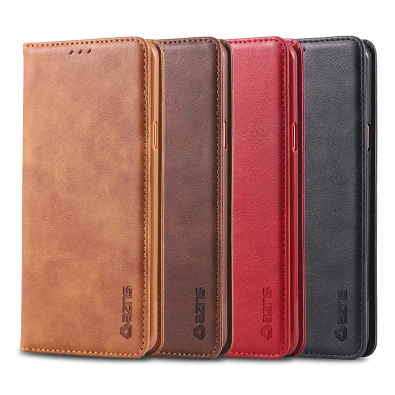 

USLION Vintage Leather Phone Cover For Samsung S9 Plus S10 S10Plus S10E Business Style Flip Case For Samsung S10 S10P S10E